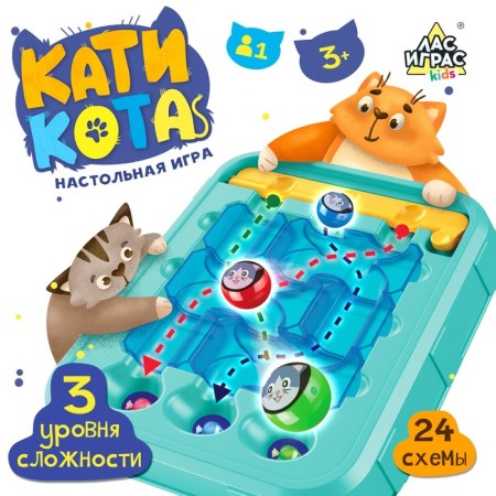 Board game "Katya Cat", 1 player, 3+