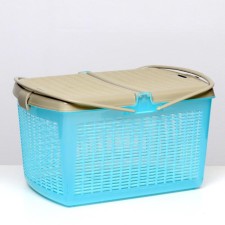 Basket 47x36x27.5 cm, turquoise