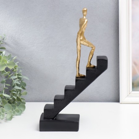 Polystone souvenir "Man on the stairs. Up the career ladder" 29x7x16 cm-2