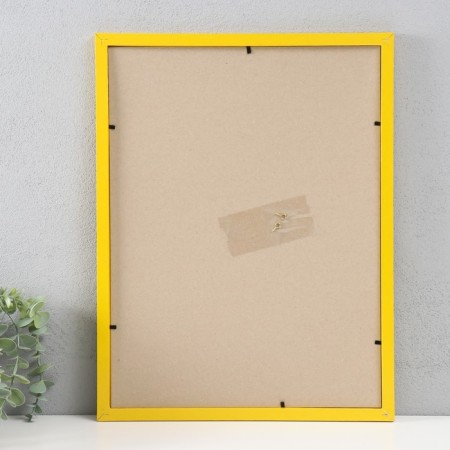 Photo frame MDF 30x40 cm, No. 6, width. 18 mm, thickness. 12 mm, yellow (plastic screen)-3