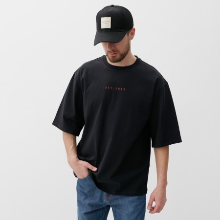 Men's T -shirt MIST EST., Size 48, black-4