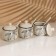 A set of ceramic cans for spices on the metal stand “Leaves”, 200 ml, 3 pcs, white color