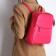 Women's backpack made of artificial leather with lightning, 2 pockets, color fuchsia