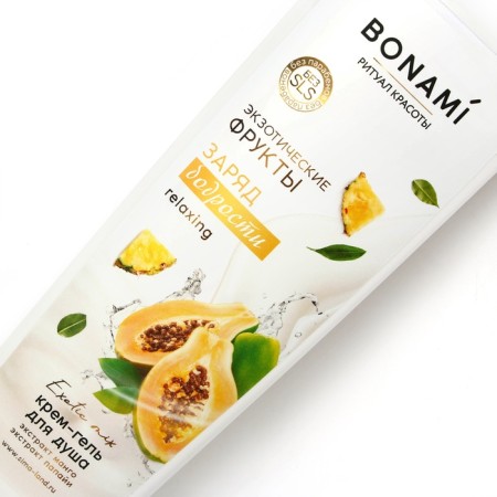 Shower gel, vigor charge, 400 ml, aroma of exotic fruits, bonami-3