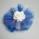 Set for the hood of the wedding car "Fat + 3 bows" Blue