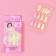 Summer Vibe patch nails, 24 pcs, adhesive plates, ballerina shape, glossy pink/beige/blue color