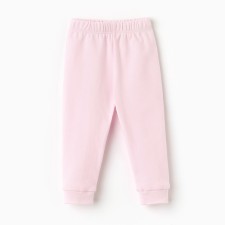 Pants for children, pink color/hares, height 68