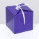 The box is folding, square, purple, 10 x 10 x 10 cm,