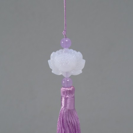 Textile suspension, plastic "Brush. Lotus" Lilac 1,2x2.7x14.5 cm-2