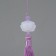Textile suspension, plastic "Brush. Lotus" Lilac 1,2x2.7x14.5 cm