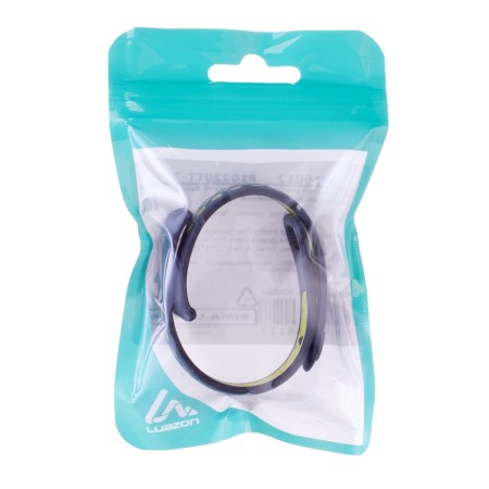 Luazon strap for fitness bracelet Mi Band 8, with perforation, black-green-3