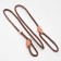 Ling-leather 150 cm x 6 mm, polyester and genuine leather, brown