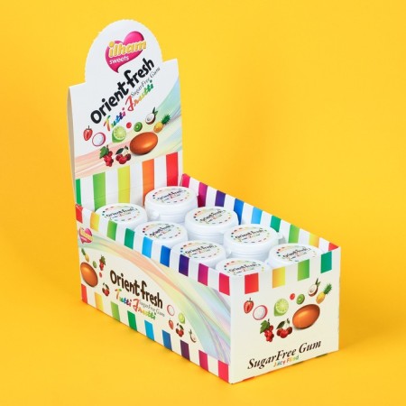 Chewing gum without sugar Orient Fresh with the taste of Tutti-Frutti, 60 g