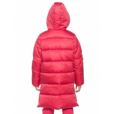 Coat for girls, height 122 cm, raspberry color-5