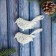 Jewelry decoration "Snow Birds" (set 2 pcs) 6x3.5 cm, white