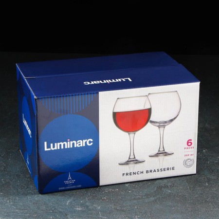A set of glass glasses for the wine "French restaurant", 350 ml, 6 pcs-2