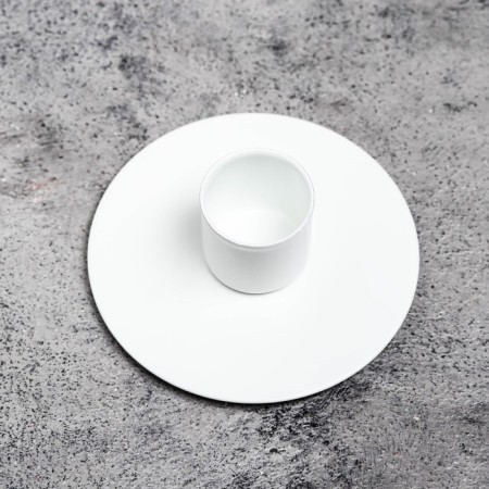 Circle Circle Circle for 1 candle, 7x3 cm, white-3