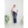 Female jeans, size 62, dark blue color