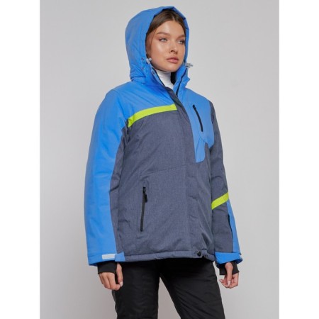 Ski jacket female winter, size 60, blue color-3