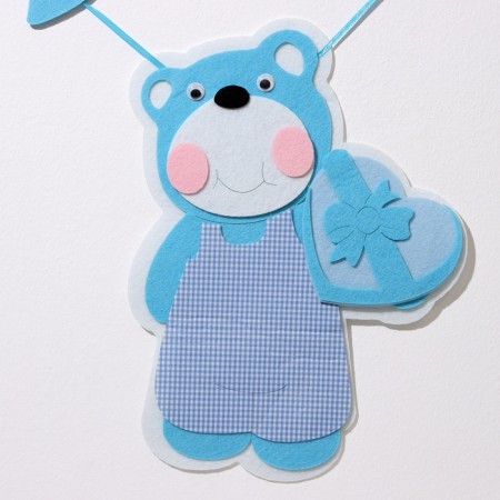 Decorative decoration (suspension) "Bear It’s a Boy" 30.5x30.5x49 cm, blue-4