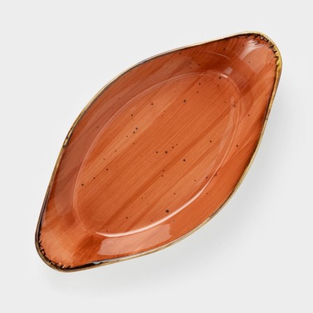 Ceramic serving dish "sapphire", 25.5 × 14 × 5.5 cm, orange color-1