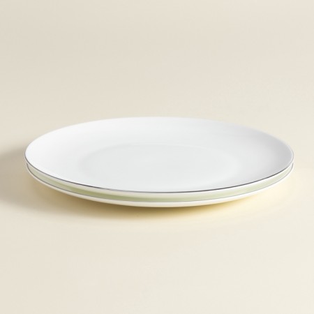 Sl Home “Cascon” plates, d = 23.3 cm, set 2 pcs, bone porcelain, white-6
