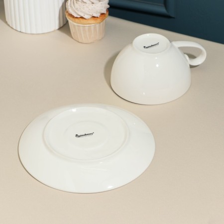 Tea couple "Barista", 400 ml, white, porcelain-5