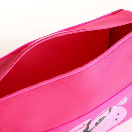 Sports bag with lightning, external pocket, pink color-4