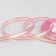 A satin ribbon "Golden threads", 6 mm × 23 ± 1 m, pink color # 004