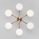 Ceiling Lamp EUROSVET FROST 70154/6, E27, 6x60W, 720x720x314 mm, brass color