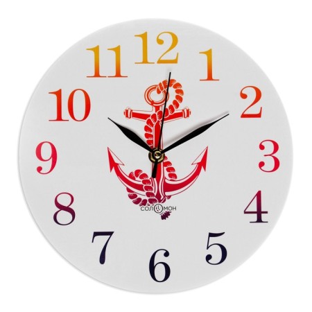 Wall clock, series: interior, "anchor", discrete move, d-23.5 cm