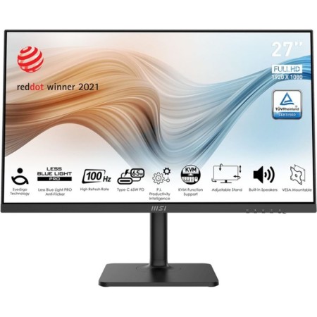 Monitor MSI 27 "Modern MD272XP Black IPS LED 1MS 16: 9 HDMI M/M Matte Has Piv 300CD 178g 103390