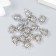 Beads Metal for creativity "Little Turtle" silver set 15 pcs