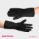 Rubber domestic gloves, shares, size L, super dense, 100 g, black color
