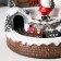 LED figure "Train and Santa Claus" 20 × 20 × 16 cm, polystone, AAX3 batteries (not complete), USB, glow warm white