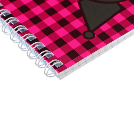 Notepad A6, 60 sheets in a cage on the crest of Kuromi, covers cellulose cardboard, OFSET block-1