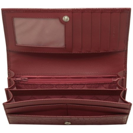 Nice purse, glossy skin, burgundy crocodile color-1