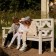Costume (sweater and trousers) children's minku, beige color, height 152 cm