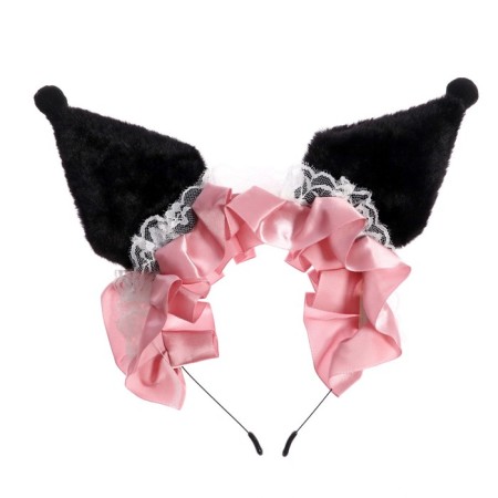 Carnival rim "cat" with glasses, pink color, anime-1