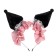 Carnival rim "cat" with glasses, pink color, anime
