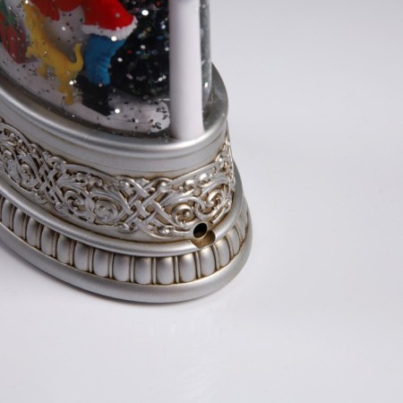 LED figure “Snow with a snowman” 13.8 × 30 × 8.4 cm, plastic, AAX3 batteries (not in the kit), USB, glow warm white-3