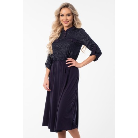Female dress, size 44, blue color-6