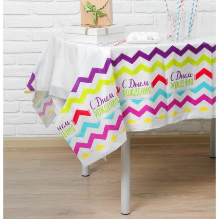 The single tablecloth "Happy Birthday", 180x137cm-1