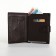 Male purse on magnet 3 in 1, department for auto documents, passports, brown color