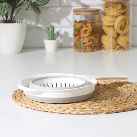A folding colander with a flex handle, 1.3 l, 35.5 × 19 × 10.7 cm, smoky color-5