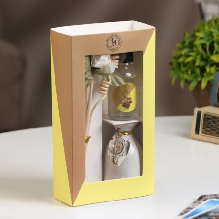 A gift set with a diffuser "Vase with a flower", the aroma of coffee, "wealth of aroma"-6