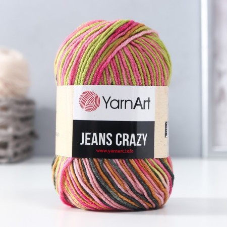 Yarn "Jeans Crazy" 55% cotton, 45% acrylic 160m/50g (7206 print)