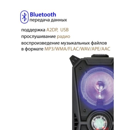 Acoustic system National NSM-V350, 100W, MP3/WMA/FLAC/WAV/APE/AAC, Black Color-4