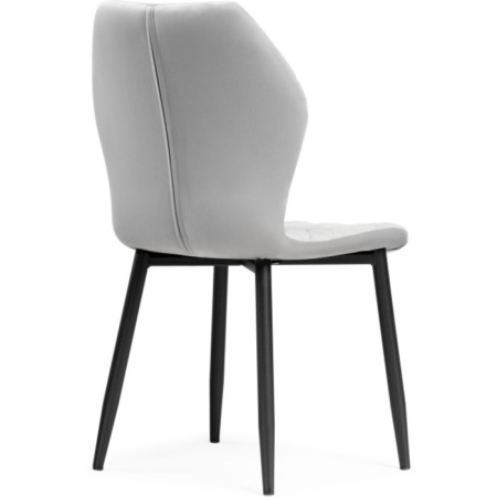 Sophie Metal/velor, Black/Gray chair 46x54x88 cm-3