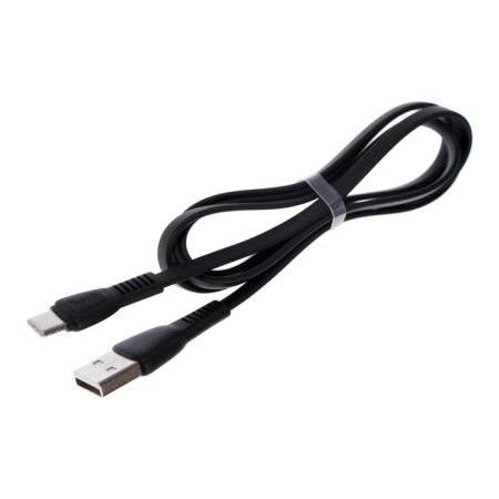 Hoco X40 cable, USB - Type -C, 3 A, 1 m, flat, black-2